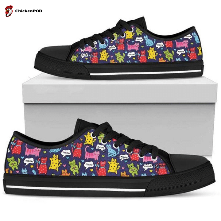 Animal Cat Low Top Shoes Gift For Men Women Sneaker Animal Cat Low Top Shoes Gift For Men Women Sneaker