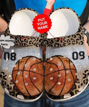 Basketball Unisex Clogs – Basketball Personalized Leopard Clog Shoes For Men And Women