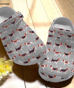 Beagle Grey Pattern Rubber clog Unisex Clogs Shoes Beagle Grey Pattern Rubber clog Unisex Clogs Shoes