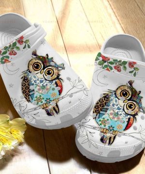 Beautiful Owls Tree Gift For Lover Rubber clog Unisex Clogs Shoes