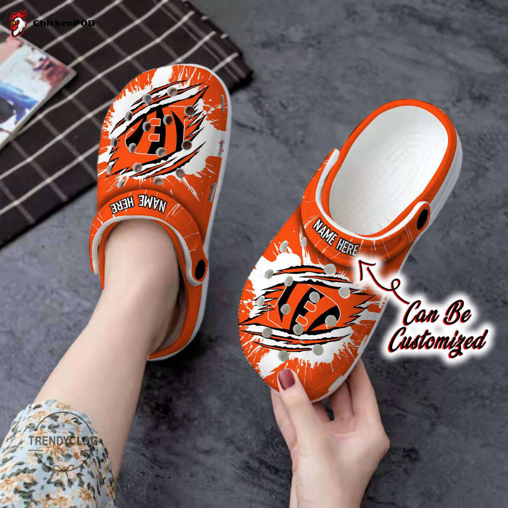 Bengals Unisex Clogs Personalized Cbengals Football Ripped Claw Clog Shoes Bengals Unisex Clogs Personalized Cbengals Football Ripped Claw Clog Shoes