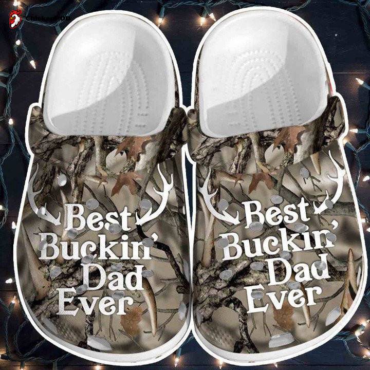 Best Buckin Dad Ever 3D Clog Unisex Shoes Men Deer Clog Best Buckin Dad Ever 3D Clog Unisex Shoes Men Deer Clog
