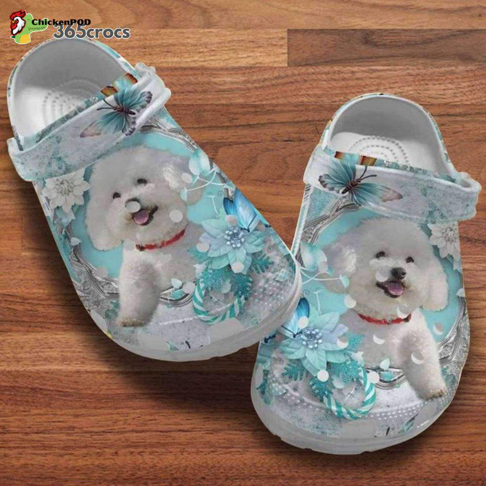 Bichon Frise Blue Flower Mirrors Funny Bichon Frise Puppy Unisex Clogs Clog Shoes Bichon Frise Blue Flower Mirrors Funny Bichon Frise Puppy Unisex Clogs Clog Shoes