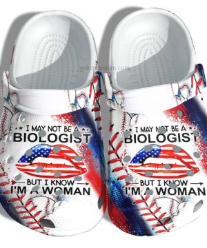 Biologist Woman Baseball Lover 3D Clog Unisex Shoes Gift Daughter – Biologist America Flag Baseball Unisex Clogs Shoes Gift 4Th Of July
