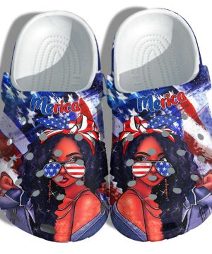 Black Girl Magic 4Th Of July Unisex Clogs Clog Shoes Gift Women – Merica Teen Black Queen Twinkle America Flag Unisex Clogs Clog Shoes Birthday Gift