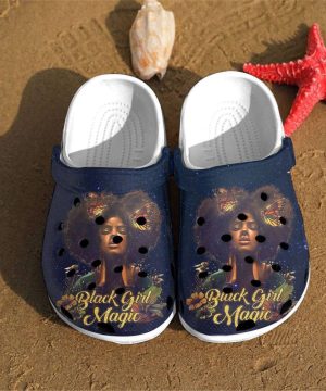 Black Girl Magic Butterfly Lover Unisex Clogs Shoes – Black Pride Black Beauty clog Gift For Women Girl