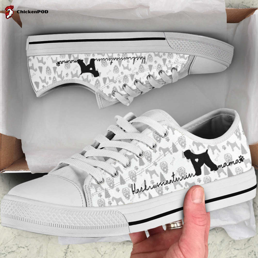 Black Russian Terrier Low Top Shoes Gift For Men Women Sneaker Black Russian Terrier Low Top Shoes Gift For Men Women Sneaker