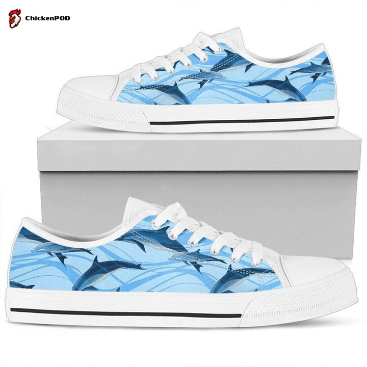 Blue Dolphin Low Top Shoes Gift For Men Womenunisex Men And Women Low Topsb Blue Dolphin Low Top Shoes Gift For Men Womenunisex Men And Women Low Topsb
