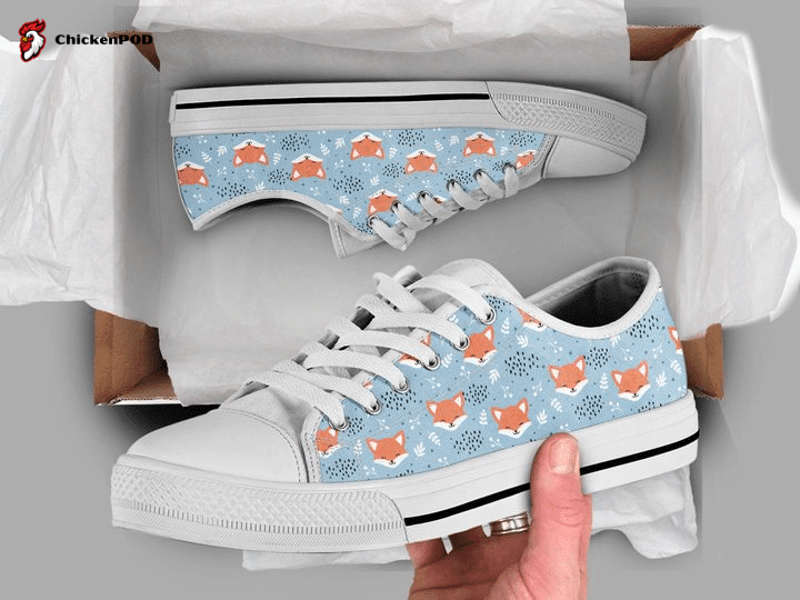 Blue Fox Low Top Shoes Gift For Men Women Blue Fox Low Top Shoes Gift For Men Women