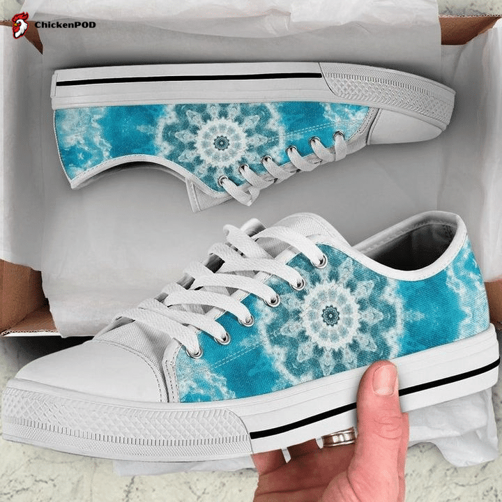 Blue Green Teal Ocean Mandala Low Top Shoes Gift For Men Women Blue Green Teal Ocean Mandala Low Top Shoes Gift For Men Women