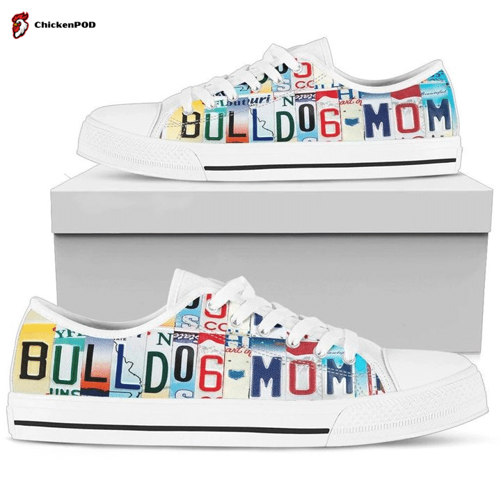 Bulldog Mom Low Top Shoes Gift For Men Women Bulldog Mom Low Top Shoes Gift For Men Women