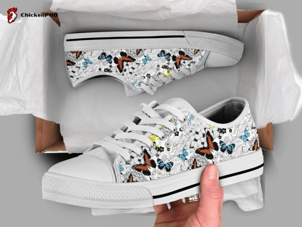 Butterfly Low Top Shoes Gift For Men Women