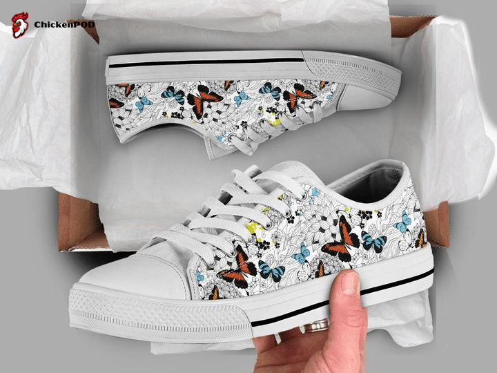 Butterfly Low Top Shoes Gift For Men Women Butterfly Low Top Shoes Gift For Men Women