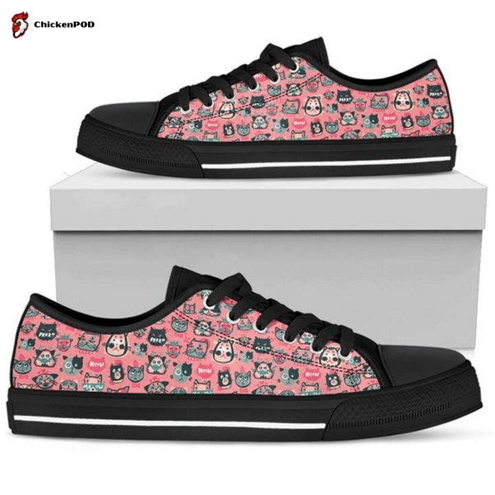 Cat Loverwomen’S Painted Vintage Style Low Top Shoes Gift For Men Women Cat Loverwomen’S Painted Vintage Style Low Top Shoes Gift For Men Women