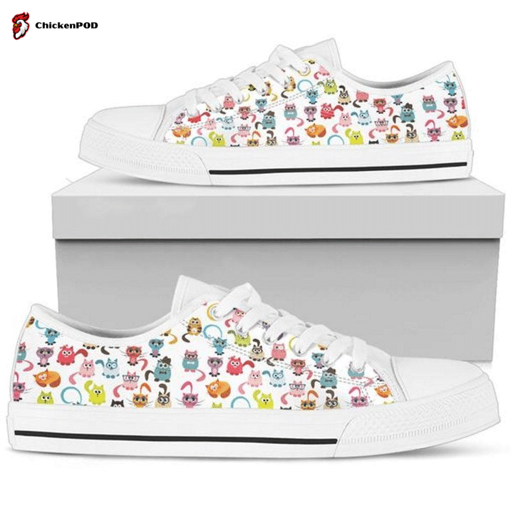 Cat Pattern Low Top Shoes Gift For Men Women Cat Pattern Low Top Shoes Gift For Men Women