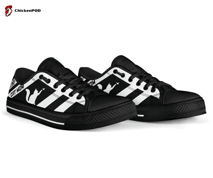 Cat Striped Low Top Shoes Gift For Men Women Cat Striped Low Top Shoes Gift For Men Women