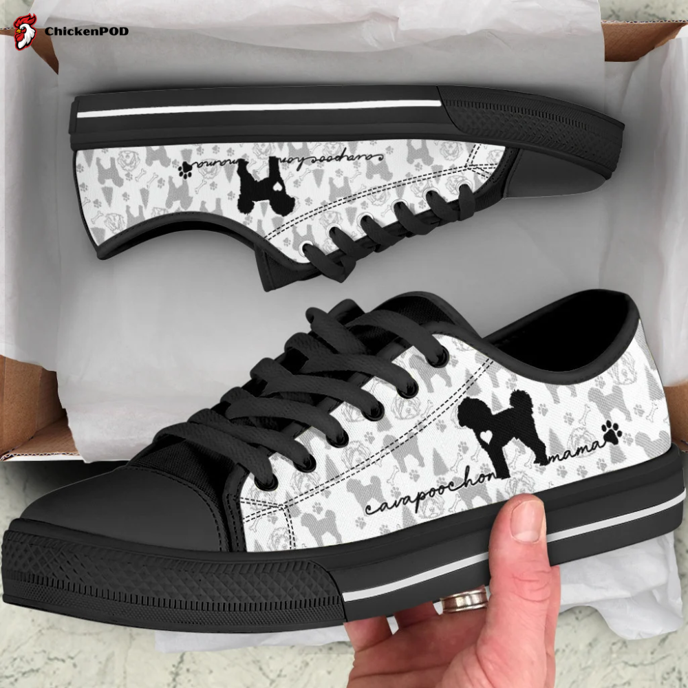 Cavapoochon Low Top Shoes Gift For Men Women Cavapoochon Low Top Shoes Gift For Men Women
