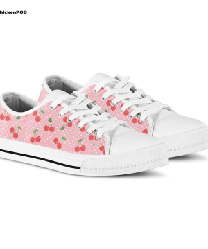 Cherry print Low Top Shoes Gift for Men Women