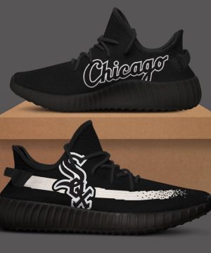 Chicago White Sox Black Mlb Yeezy Sneaker For Men Women Fans 3