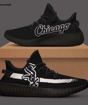 Chicago White Sox Black MLB Yeezy Sneaker For Men Women Fans Chicago White Sox Black MLB Yeezy Sneaker For Men Women Fans