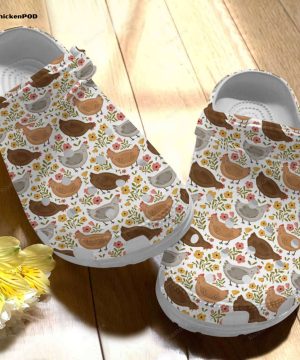 Chickens In The Garden 3D Clog Unisex Shoes For Mother Day – Chicken Flower Shoes Crocbland Clog Gifts For Mom Daughter Chickens In The Garden 3D Clog Unisex Shoes For Mother Day – Chicken Flower Shoes Crocbland Clog Gifts For Mom Daughter