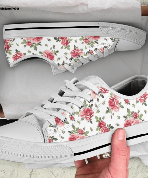 Classic Roses, Rose Pattern Low Top Shoes Gift for Men Women