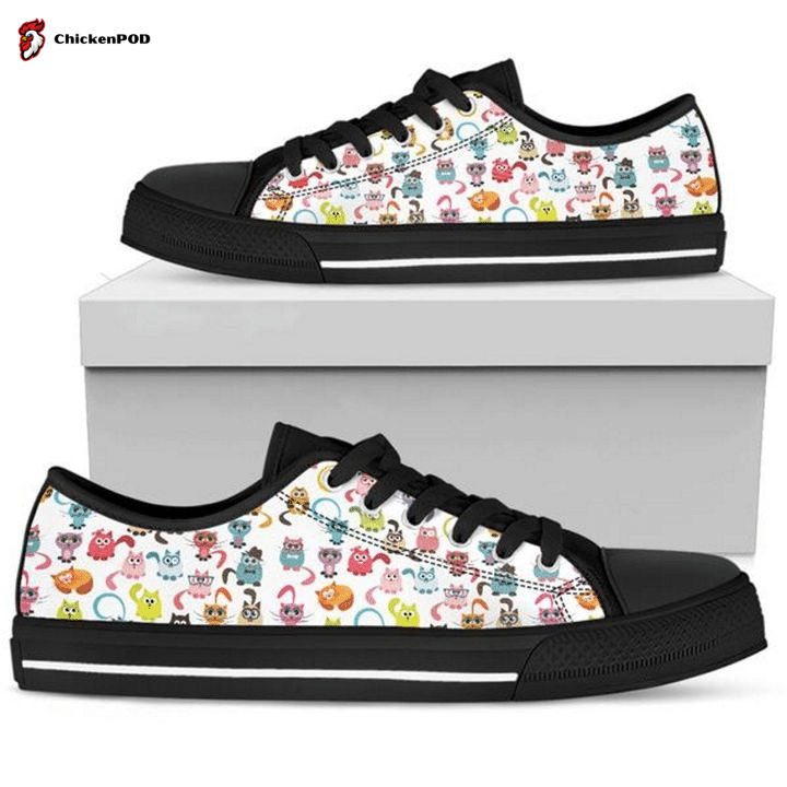 Colorful Animated Cat’S Design For Women Low Top Shoes Gift For Men Women Colorful Animated Cat’S Design For Women Low Top Shoes Gift For Men Women