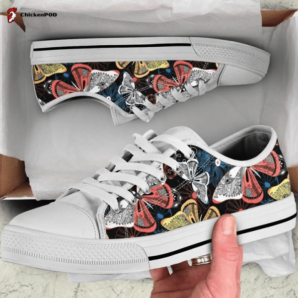 Colorful Butterflies Decor Low Top Shoes Gift For Men Women
