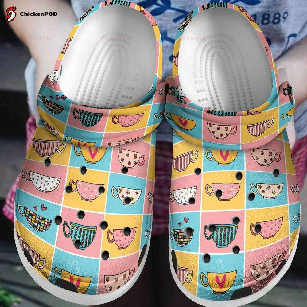 Colorful Coffee Cups Gift For Lover Rubber Clog Unisex Clogs Shoes Colorful Coffee Cups Gift For Lover Rubber Clog Unisex Clogs Shoes
