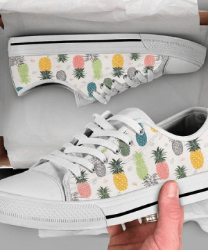 Colorful Pineapple Low Top Shoes Gift for Men Women