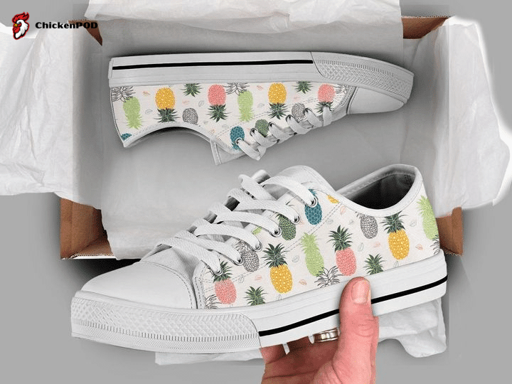 Colorful Pineapple Low Top Shoes Gift For Men Women Colorful Pineapple Low Top Shoes Gift For Men Women