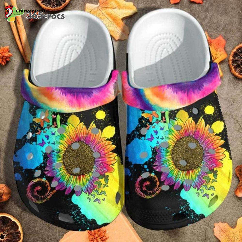Colorful Sunflower Hippie Butterfly Custom Shoes Hippie Girl Outdoor Hippie Mom Unisex Clogs Clog Shoes Colorful Sunflower Hippie Butterfly Custom Shoes Hippie Girl Outdoor Hippie Mom Unisex Clogs Clog Shoes