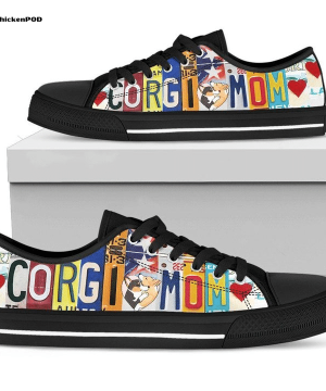 Corgi Mom Low Top Shoes Gift for Men Women