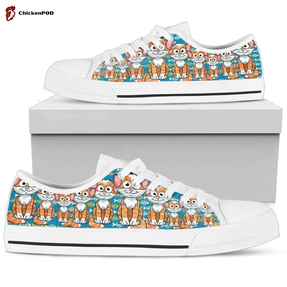 Cute Cat Women’S Low Top Shoes Cute Cat Women’S Low Top Shoes