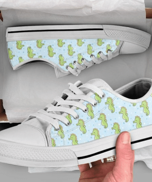 Cute Kawaii Seahorse Low Top Shoes Gift for Men Women