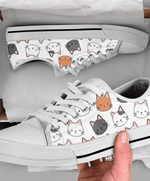 Cute Kitten Low Top Shoes Gift for Men Women