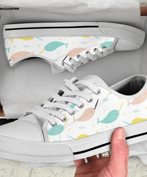 Cute Narwhals Low Top Shoes Gift for Men Women
