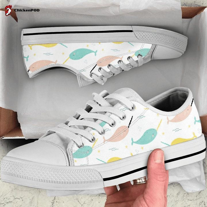 Cute Narwhals Low Top Shoes Gift For Men Women Cute Narwhals Low Top Shoes Gift For Men Women