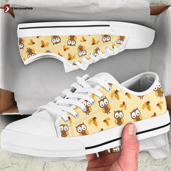 Cute Owl Low Top Shoes Gift For Men Women Cute Owl Low Top Shoes Gift For Men Women