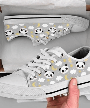 Cute Panda Low Top Shoes Gift for Men Women