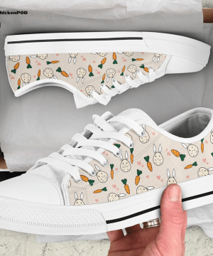 Cute Rabbit Low Top Shoes Gift for Men Women