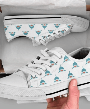 Cute Shark Low Top Shoes Gift for Men Women