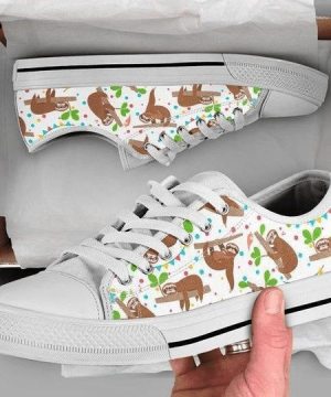 Cute Sloth Low Top Shoes Gift for Men Women