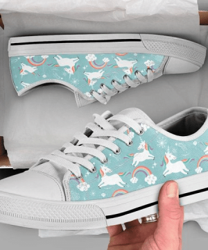 Cute Unicorn Low Top Shoes Gift for Men Women