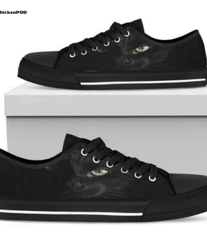 Dark Purr Cat Low Top Shoes Gift for Men Women