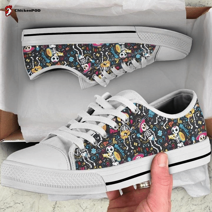 Day Of Dead Band Mariachi Skeletons Colored Low Top Shoes Gift For Men Women Day Of Dead Band Mariachi Skeletons Colored Low Top Shoes Gift For Men Women