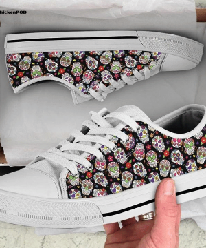 Dead Sugar Skull Colorful Low Top Shoes Gift for Men Women