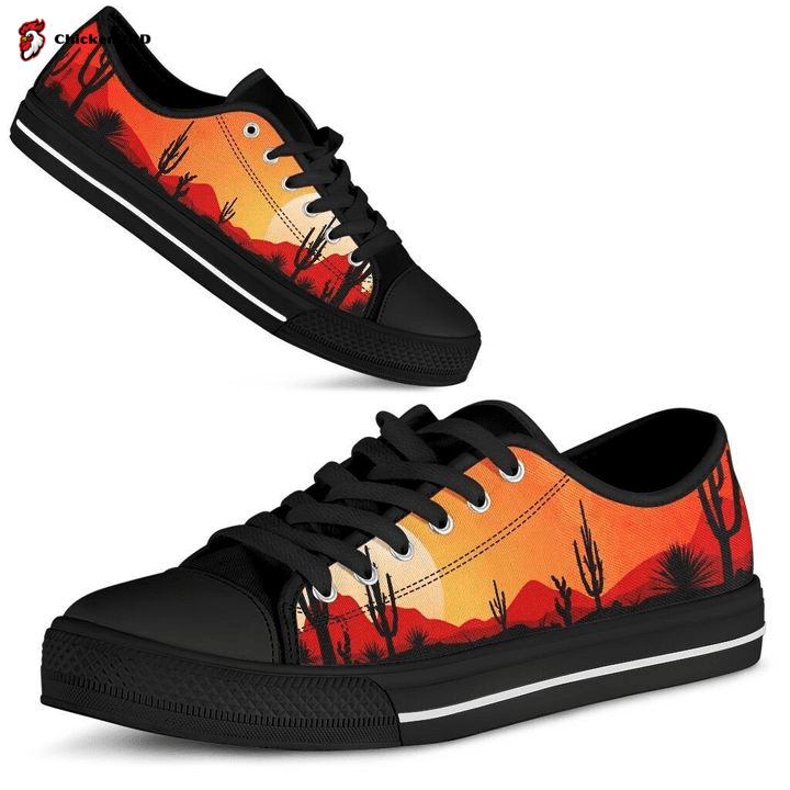 Deer Sunset Hunting Watercolor Low Top Shoes Gift For Men Women Deer Sunset Hunting Watercolor Low Top Shoes Gift For Men Women
