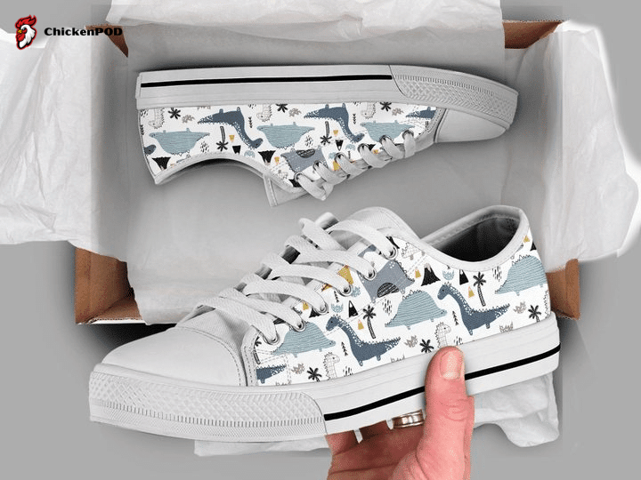 Dinosaur Cartoon Low Top Shoes Gift For Men Women Dinosaur Cartoon Low Top Shoes Gift For Men Women