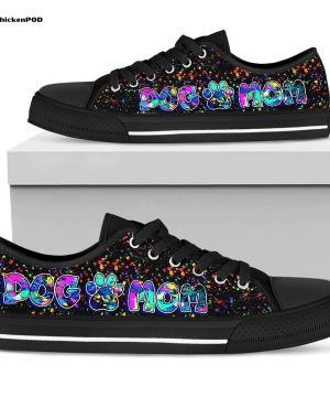 Dog Mom Colorful Popart Low Top Shoes Gift for Men Women